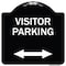 Signmission Reserved Parking Visitor Parking Heavy-Gauge Aluminum Architectural Sign, 18" x 18", BW-1818-23025 A-DES-BW-1818-23025 - alternate 1